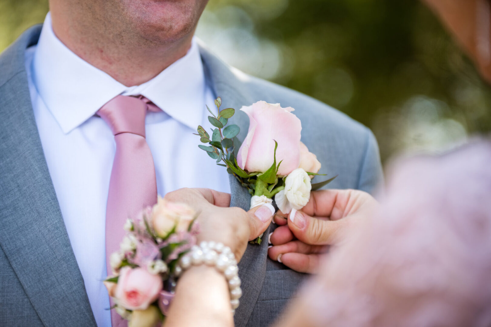 Flowers on a suit